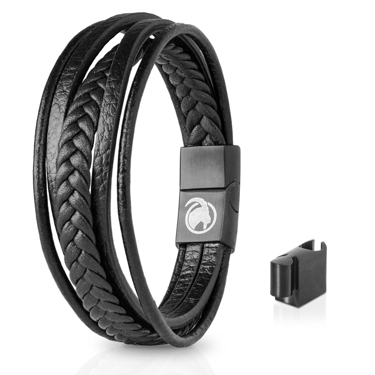 Leather Bracelet Black Main